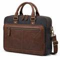 Laptoptasche 15.6 Zoll 40 cm Textil Kunstleder Braun mit Schultergurt