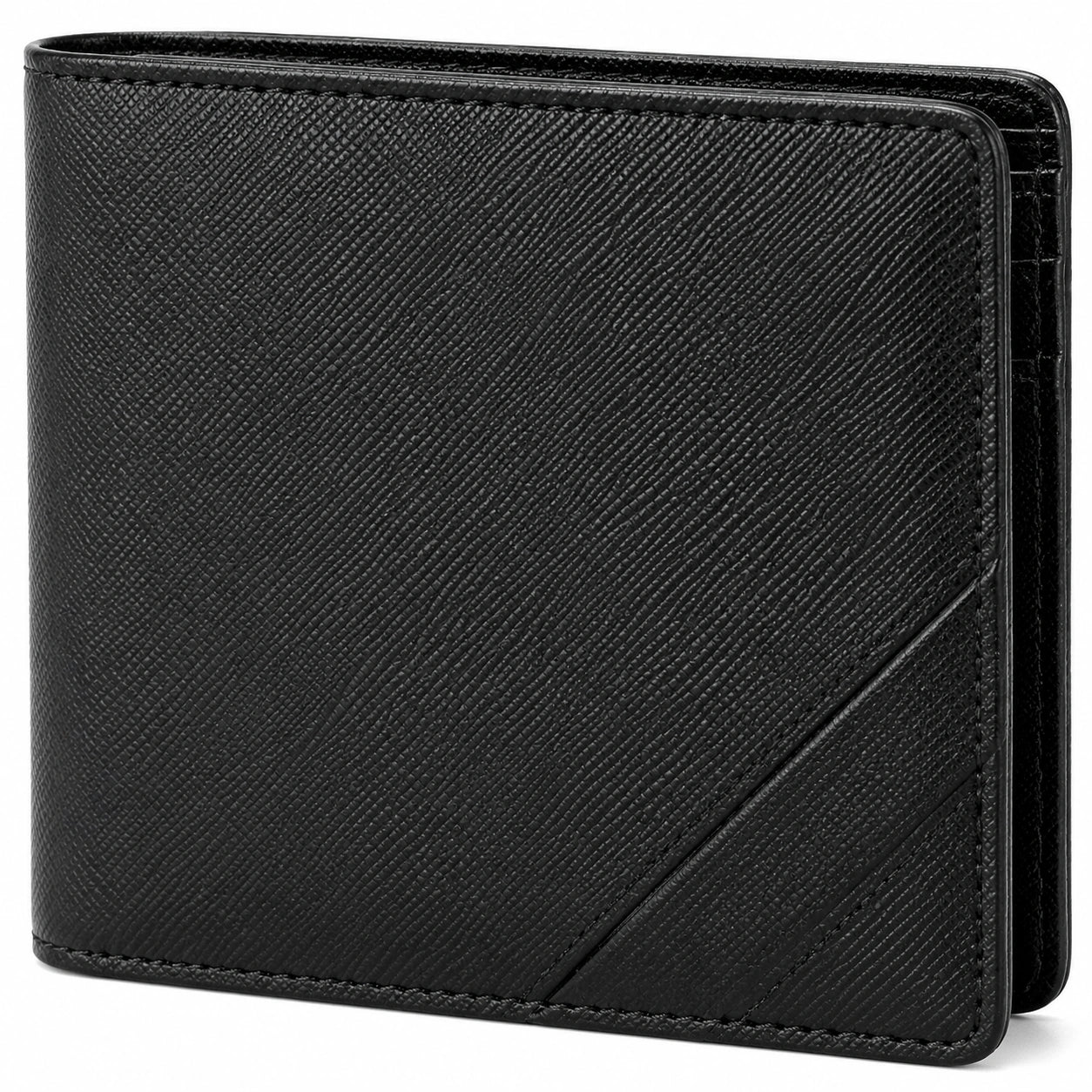 Herren Geldbörse 12 x 9.5 x 2 cm in Lederoptik Dunkelblau für Karten und Geldscheine - Klappdesign