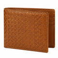 Geldbörse 12 x 10 x 3 cm braun aus Leder mit Münzfach und Kartenfächern