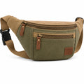 Gürteltasche 30 x 15 x 6 cm aus Textil in Hellgrau mit zwei Reißverschlussfächern