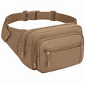 Gürteltasche 32 x 8 x 16 cm Textilgewebe Khaki für Alltag mit Reißverschluss
