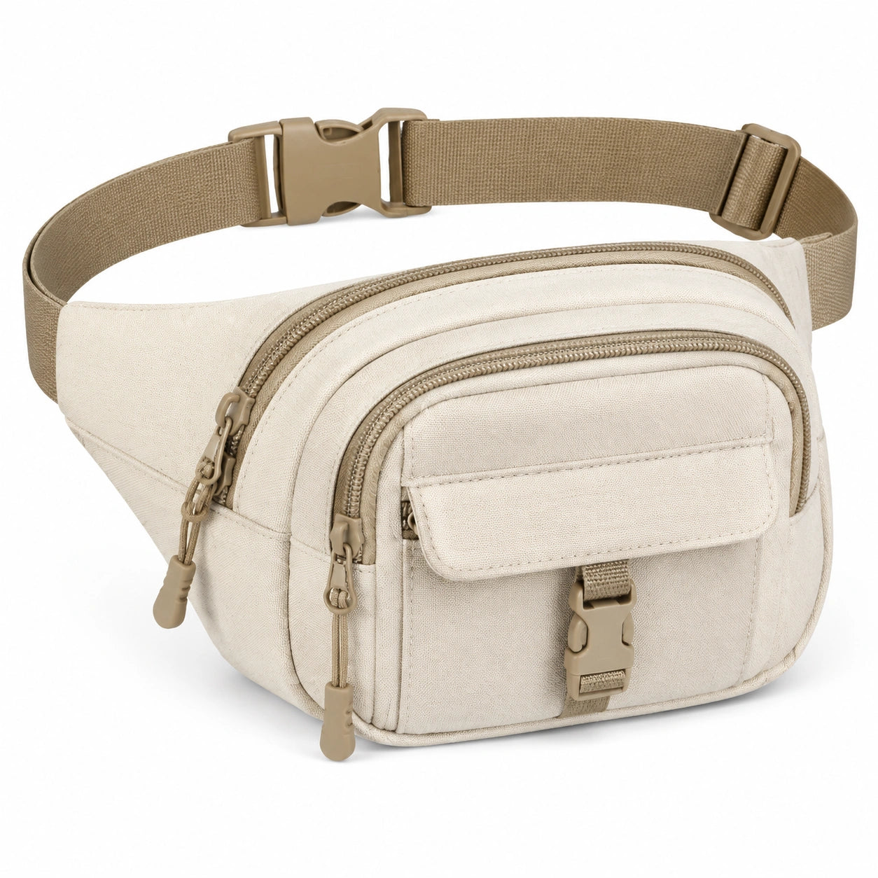 Gürteltasche 30 x 15 x 12 cm Textilgewebe Olivgrün Funktional mit Mehrfachfächern