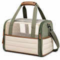 Haustier Transporttasche 50 x 32 x 32 cm Polyester Beige Grün faltbar mit Netzfenstern