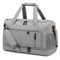 Sporttasche 50 x 25 x 28 cm aus Textilgewebe Grau mit Reißverschluss und Schultergurt