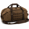 Reisetasche 50 cm Textil Olivbraun mit Schultergurt im Vintage-Stil