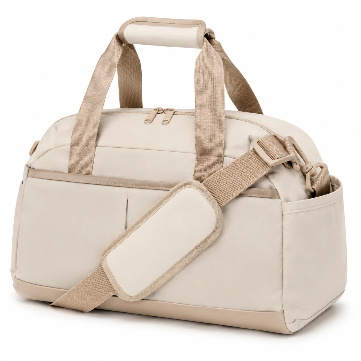 Reisetasche 52 cm Canvas Olivgrün - Sportlich mit Schultergurt und Reißverschlüssen