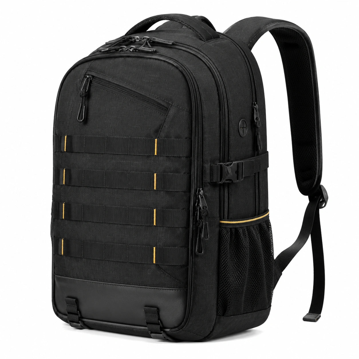 Rucksack 30 x 16 x 43 cm aus Polyester in Dunkelblau Braun für Alltag mit mehreren Fächern