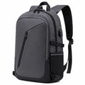 Rucksack 30 x 15 x 42 cm aus Textilgewebe in Navyblau Braun mit gepolsterten Schultergurten