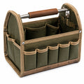 Werkzeugtasche 40 x 22 x 30 cm aus Textilgewebe Beige Braun mit Außenfächern