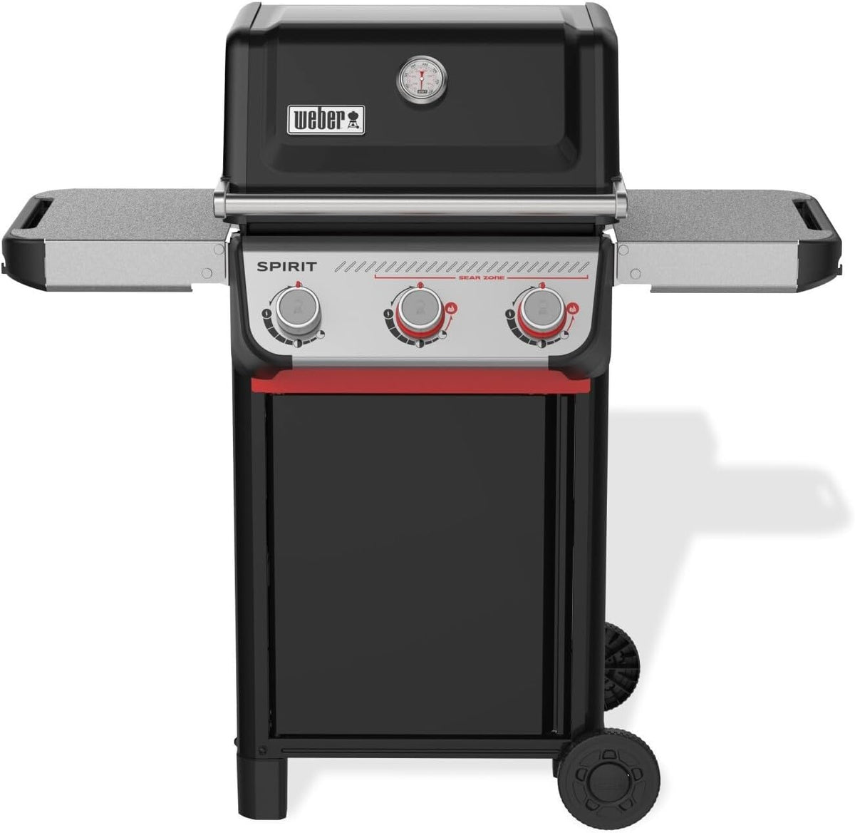 Weber Gasgrill, Schwarz/Silber, Spirit E-325 GBS mit Sear Zone, Schwarz, 3-Brenner