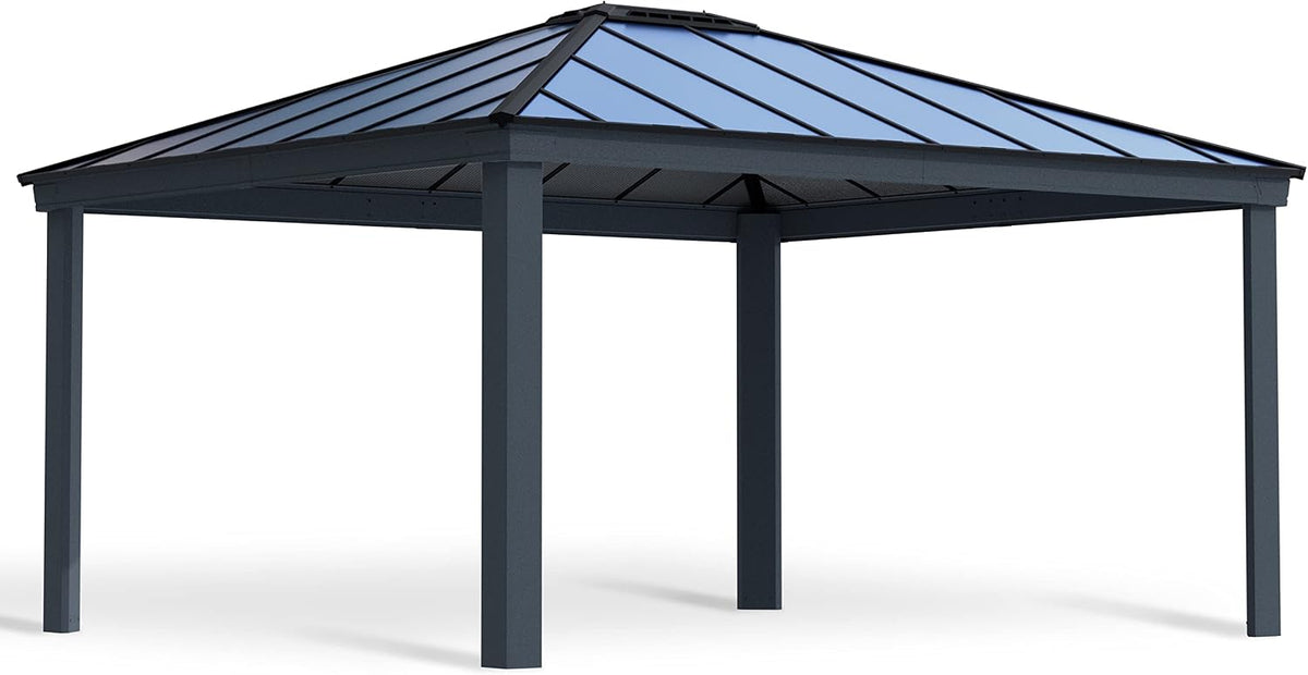Palram Carports, 487 x 425.5 cm, Anthrazit/Blau, Canopia by Carport Bausatz Colorado 14x16 Doppelcarport