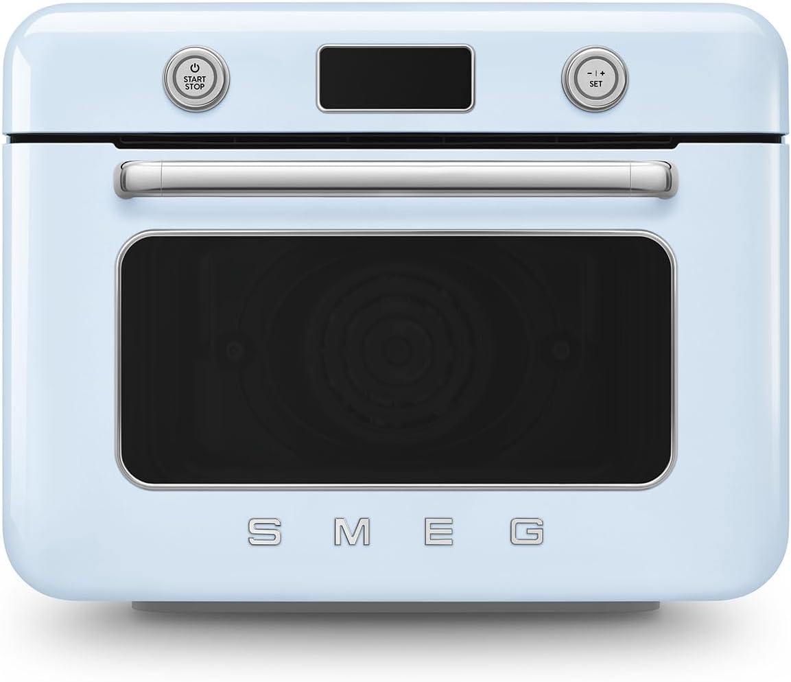 Smeg Backofen, 1800 W, Pastellblau, COF01PBEU, Dampf-Kombi, 10 Kochfunktionen, 33 automatische Rezepte, abnehmbarer Tank