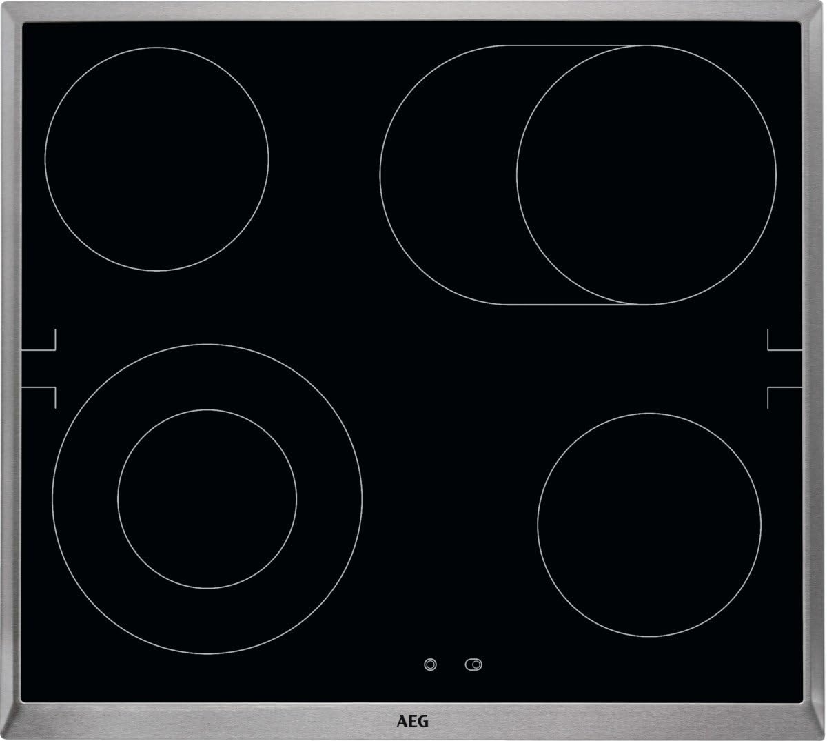 AEG Kochfeld, Schwarz/Silber, HE604060XB / Glaskeramik