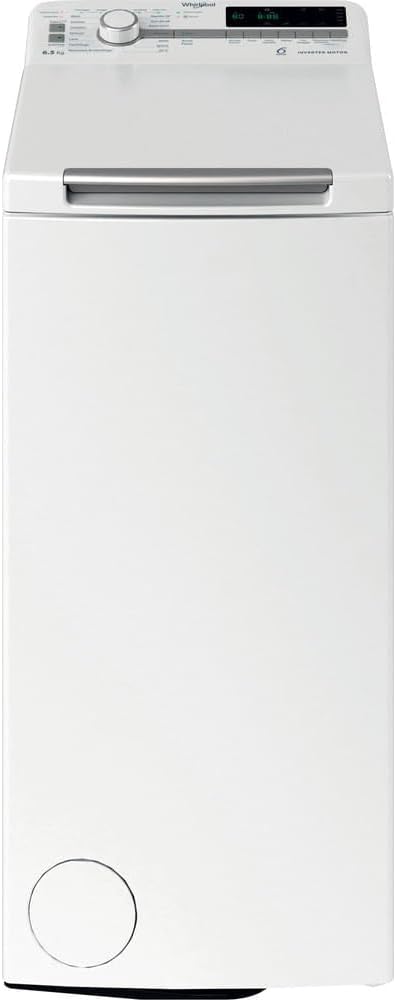 Whirlpool Waschmaschine, 6,5 kg, 600 mm, Weiß, TDLR 65261BS IT mit hoher Ladung, Toplader, Klasse A