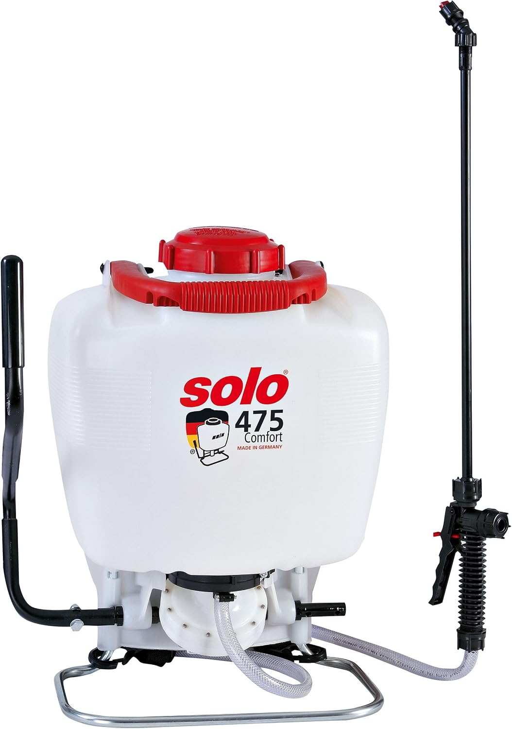 Solo Sprinkler, 36 x 22 x 51 cm, 15 Liter, Weiß/Rot/Schwarz, 475 Comfort Rückenspritze, 47531, Weiß