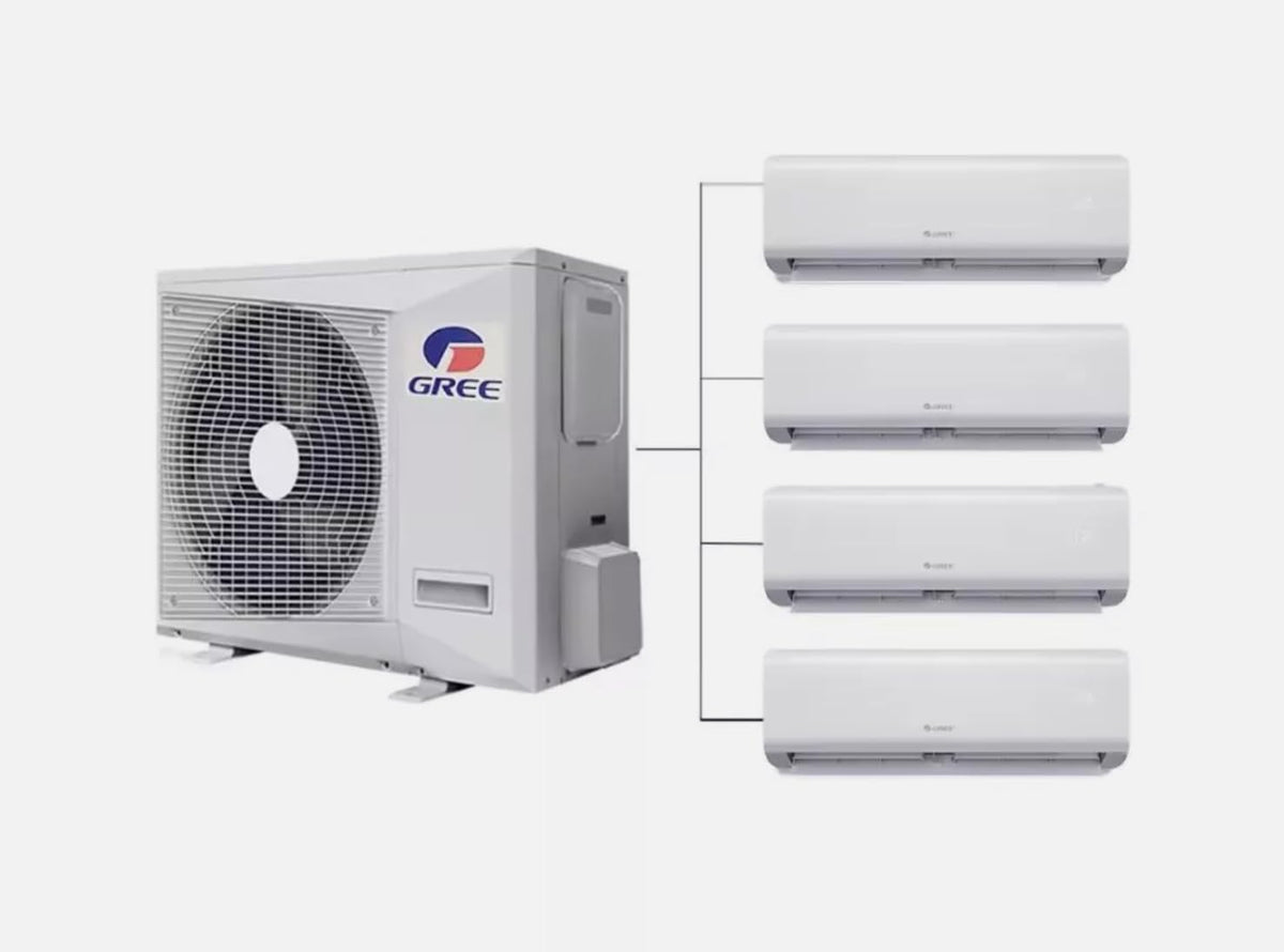 36000BTU Split-Klimaanlage, Weiß, Ductless Multi 18k Zones Mini Split Klimaanlage & Heizung