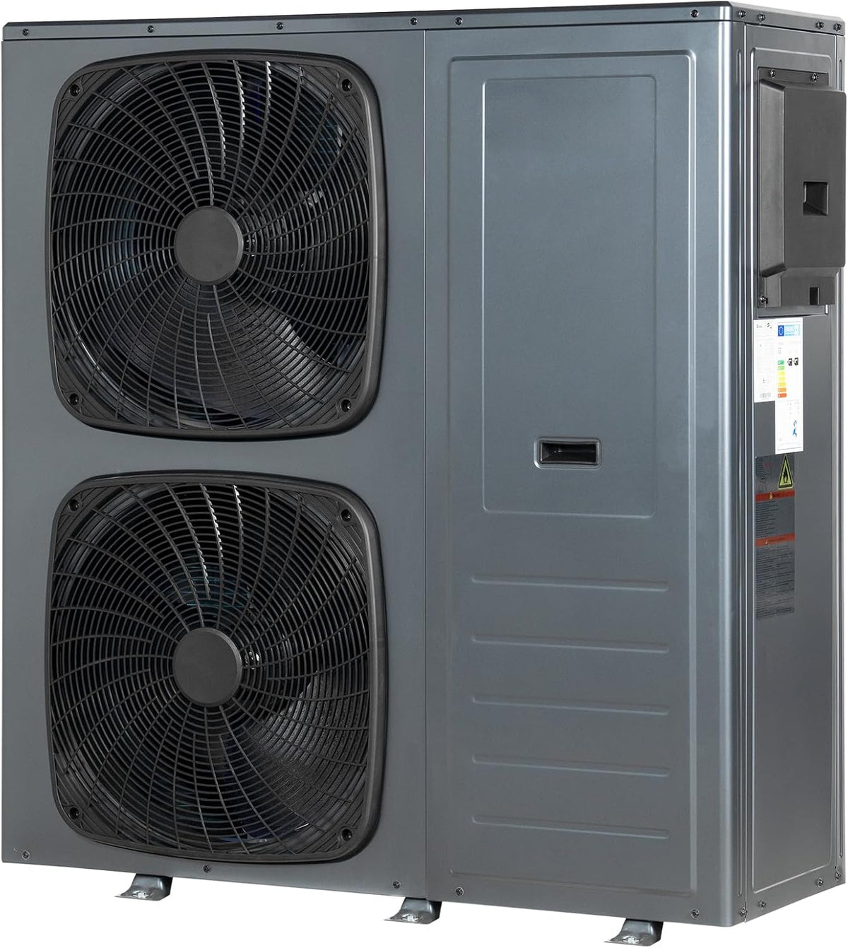 Techomey Kompressor, 16 kW, Grau/Schwarz, R290 Warmwasser Wärmepumpe, A+++ Wärmepumpe für Warmwasser, SCOP 5.1