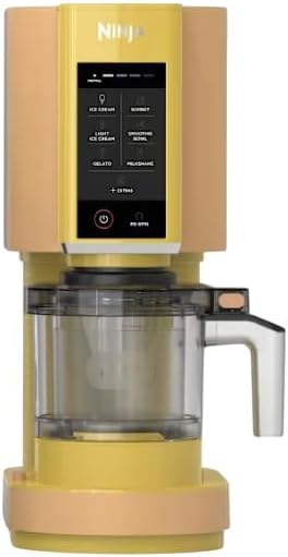 Ninja Eismaschine, 1,4 L, Orange, CREAMi & Dessertmaschine mit 2 Behältern, 7 Programmen, Herstellung von Eis, Gelato