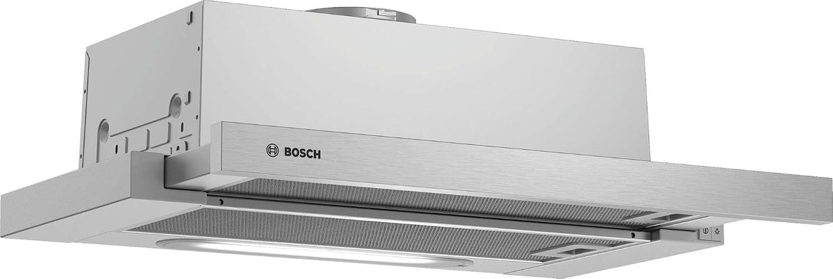 Bosch Dunstabzugshaube, 60 cm, 360 m, 68 dB, 146 W, Silber, Hotte standard DFT63AC50 ³/h Acier inoxydable