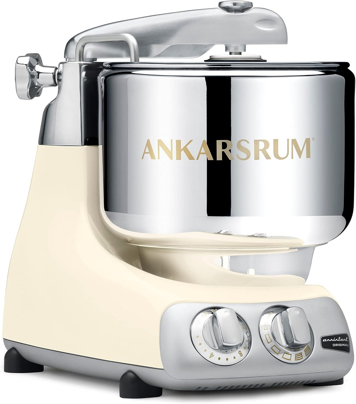 ANKARSRUM Universalküchenmaschinen, Creme/Silber, 6230 CRL Assistent Original Basis Küchenmaschine, Leichte Creme