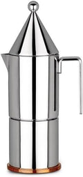 Alessi Kaffeemaschine, Silber, 90002/3 'La Conica' Espressomaschine 3 Tassen Edelstahl