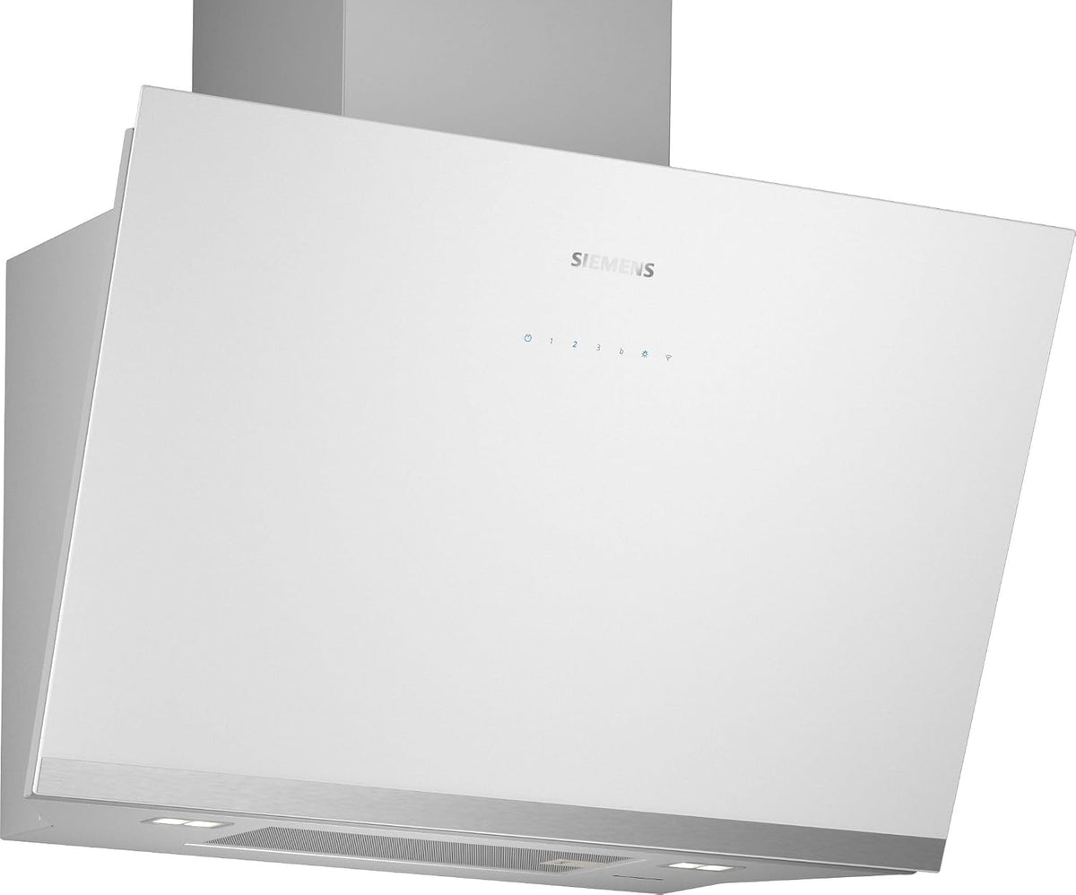 Siemens LC91KLT60 iQ700, Wandesse, 90 cm, Schwarz mit Glasschirm, Luftgütesensor mit cookConnect-System - Wandesse und Kochfeld, LED-Beleuchtung