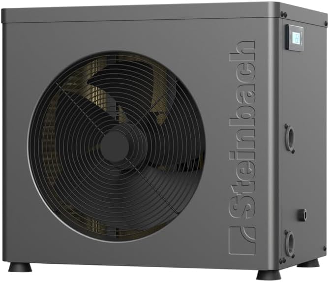 STEINBACH Heizpumpen, 20.000 l, Grau, Wärmepumpe Solid 4, 049400Y, Energieeffiziente Wärmepumpe für Pools bis, Mit App-Steuerung