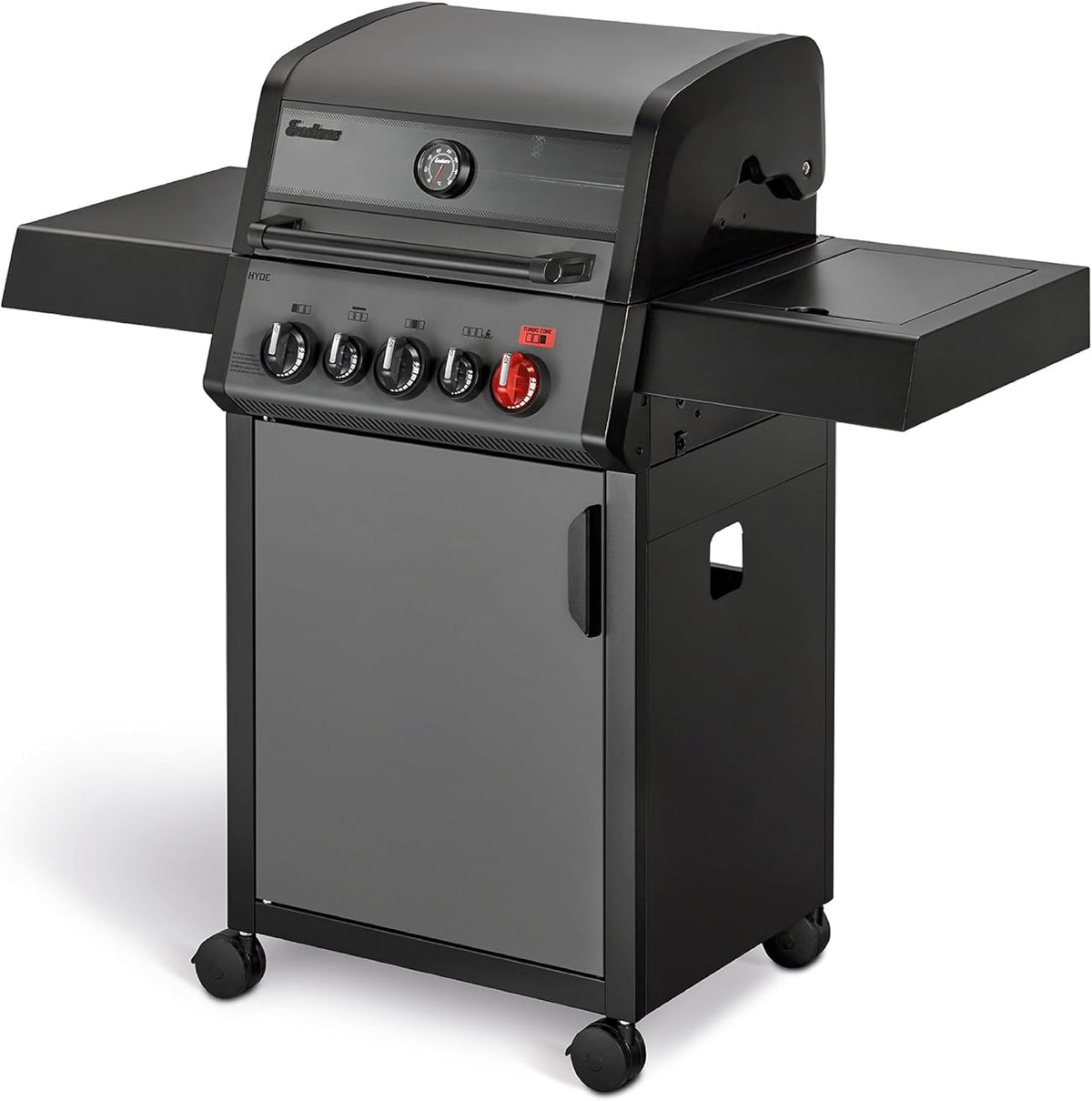 Enders Gasgrill, Schwarz, Hyde 3 SIKR Turbo, 3-Brenner aus Edelstahl für kraftvolles direktes und, 800 °C TURBO ZONE