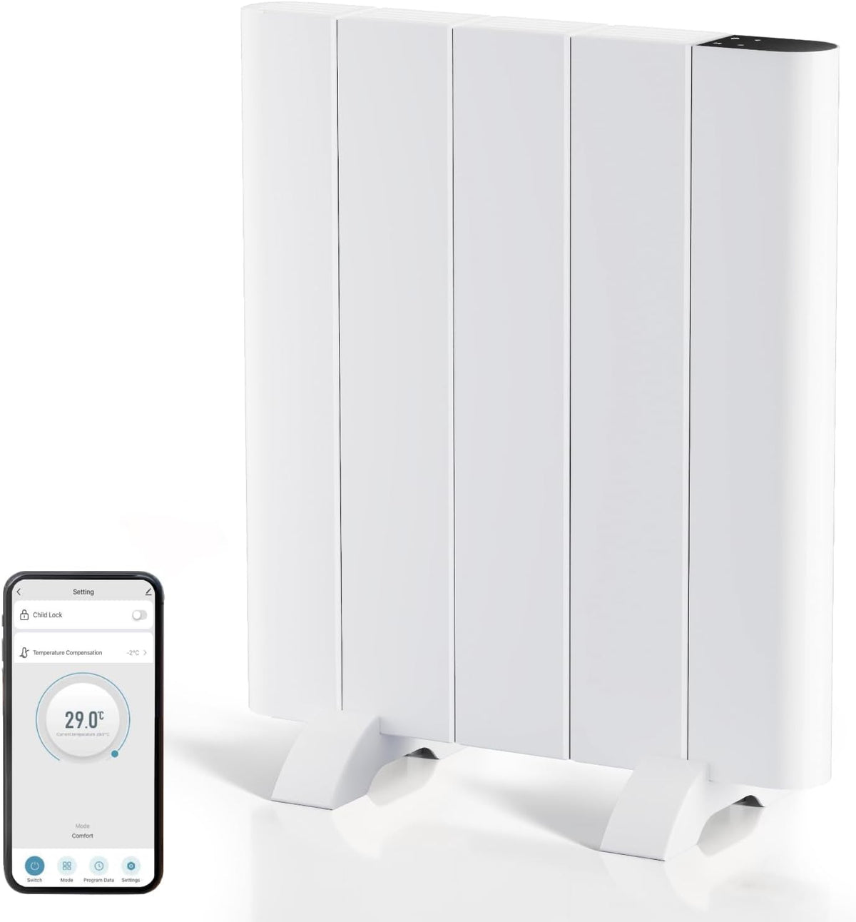 EMKE Heizkörper, 700 W, Weiß, Elektroheizung Konvektor-Heizung Energiesparend Wand- &