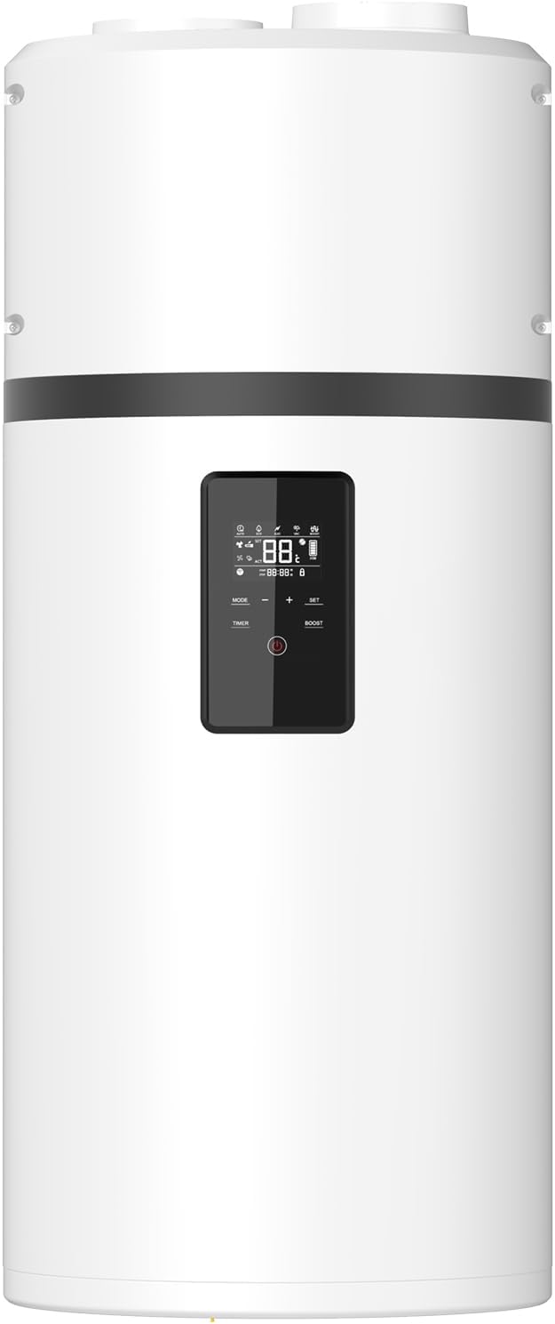 SMETA Wärmepumpen, 149 L, 50 dB, Weiß/Schwarz, Wandmontage, R290 Luft-Wasser-Wärmepumpe, Effizienz für Wohnungen