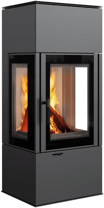 kratki Kaminofen, 8 kW, Schwarz, Nominal Heat Output, Energy Efficiency Class A+, Wood Stove, BImSchV Standard 2