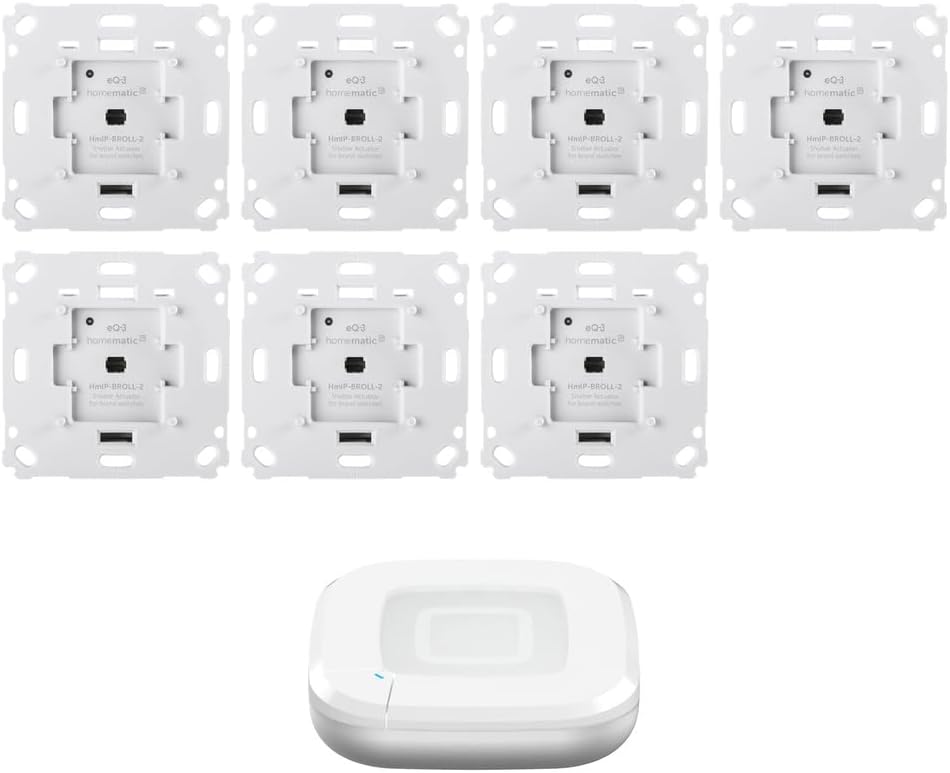Homematic IP Markise, Weiß, Rolladensteuerung, Smart Home Set mit App