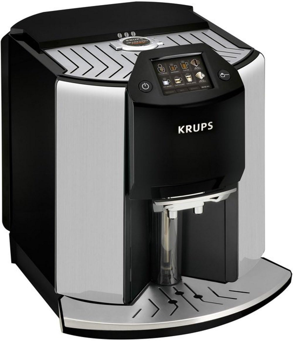 KRUPS Kaffeevollautomat, Schwarz/Edelstahl, EA907D mit Heißwasserfunktion und Aqua Filter System