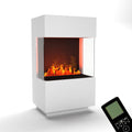 GLOW FIRE Elektrokamin, 55x96x40 cm, Weiß, Wasserdampf Kamin OGF 1 Mini (Standkamin) - mit, Knistereffekt & Fernbedienung