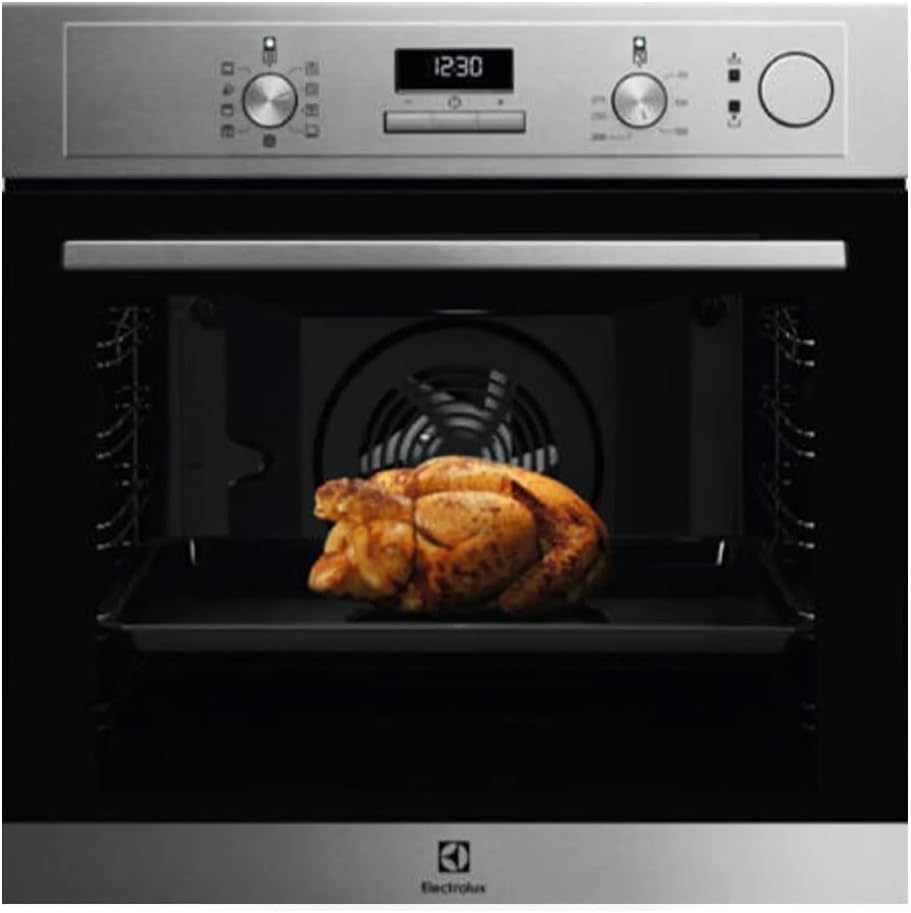Electrolux Dampfgarer, 60 cm, 72l, Silber/Schwarz, Integrierter Kombi- Pyrolyse aus Edelstahl - EOC4P46X