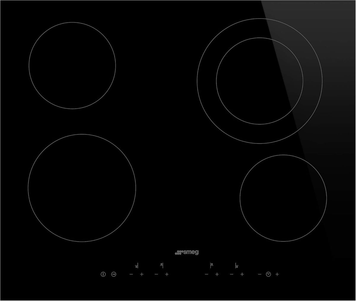 Smeg Kochfeld, Schwarz, Keramik- UNIVERSAL - SE364ETD