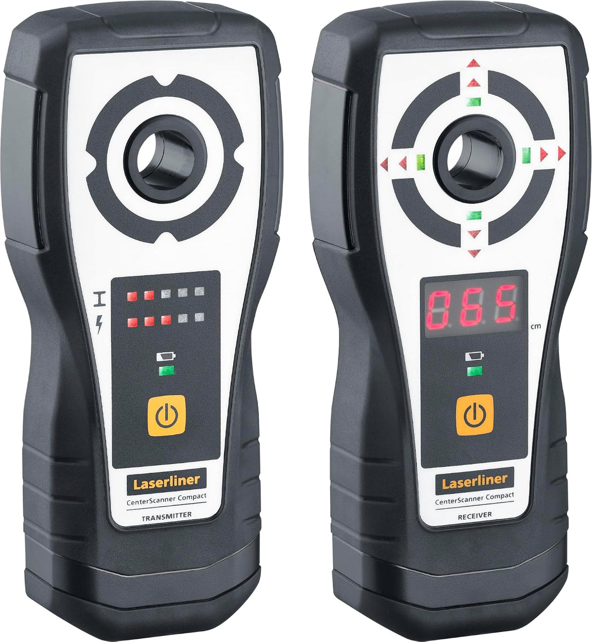 Laserliner Bohrungsmessgeräte, 120 cm, 150 cm, Schwarz/Weiß, Bohrführungsgerät CenterScanner Compact, Präzise Bohrhilfe zur Bestimmung von Ein- &