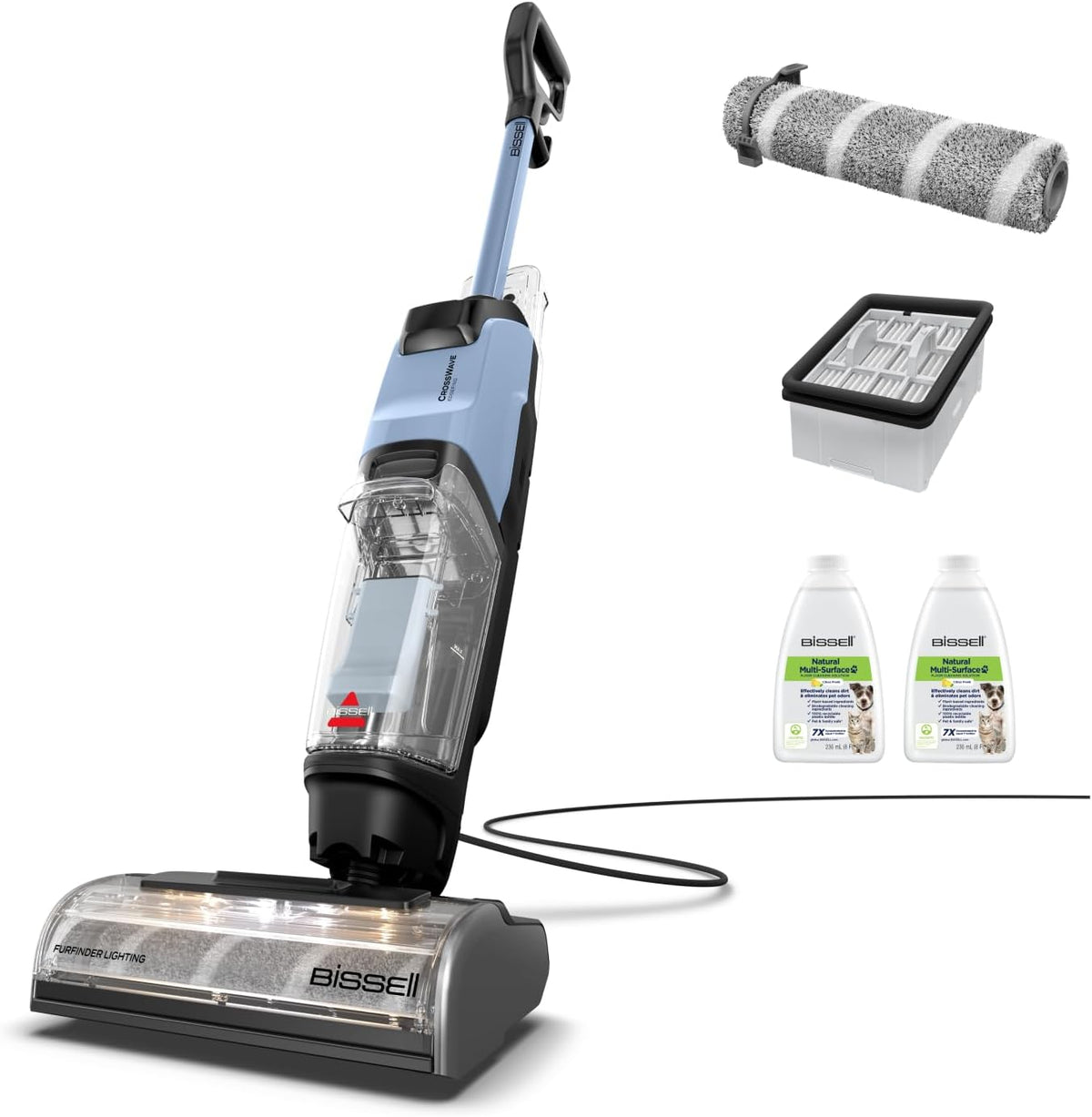 Bissell Staubsauger, Blau/Schwarz, CrossWave EdgeFind, mit Wischfunktion, leistungsstarke Reinigung von Verschmutzungen durch