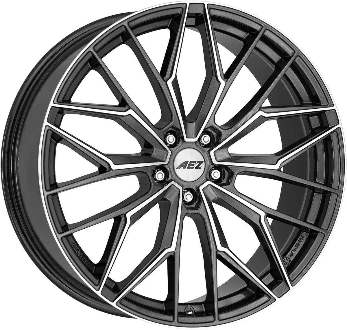 AEZ Felgen, Schwarz/Silber, Alufelge Porto dark 8x19 ET45 5x108 APR9KHFP45E