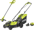 RYOBI Rasentrimmer, 18 V, 4 Ah, 35 L, Grün/Schwarz/Grau, Akku-Rasenmäher inkl. Akku- OLM1833LT23A-140, Mulchen, Rasenmähen