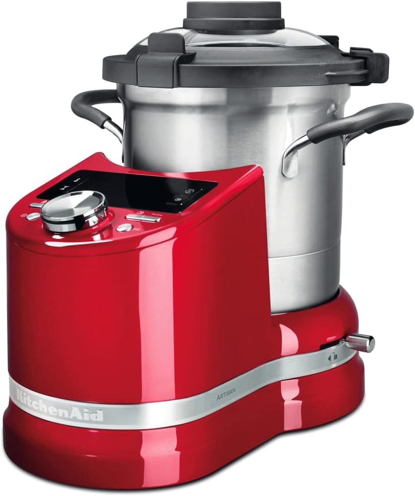 KitchenAid Universalküchenmaschinen, Rot/Silber/Schwarz, Artisan Cook Processor mit integrierter Waage - 5KCF0201ECA