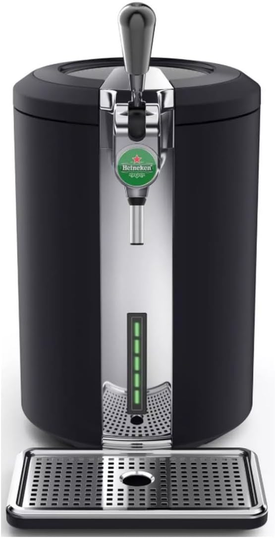 KRUPS Mini-Zapfanlagen, 5 l, Schwarz/Silber, Beertender Compact Ultimate, Druck-Biermaschine, Fässer, YY5603FD